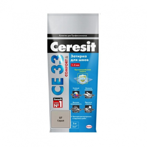 затирка Ceresit СЕЗЗ № 7 ,серая 2 кг